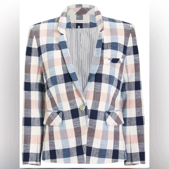 NWOT Veronica Beard schoolboy Gingham blazer- size 4 - Picture 5 of 14